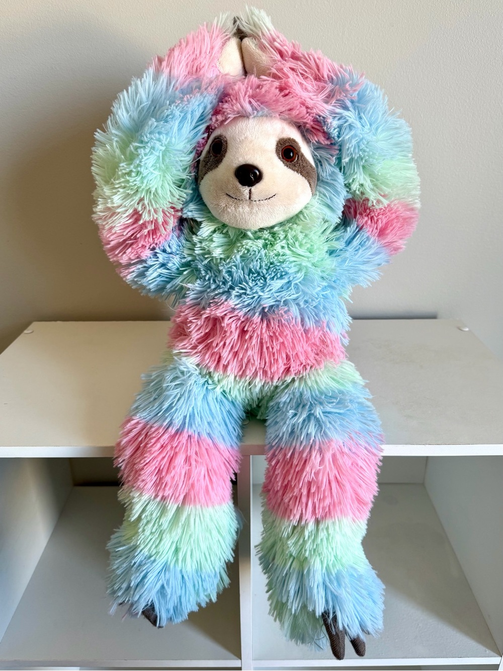 Fiesta Sloth 18-Inch Cuddle Colorful Pastel Rainbow Plush Huggable Hanging Toy